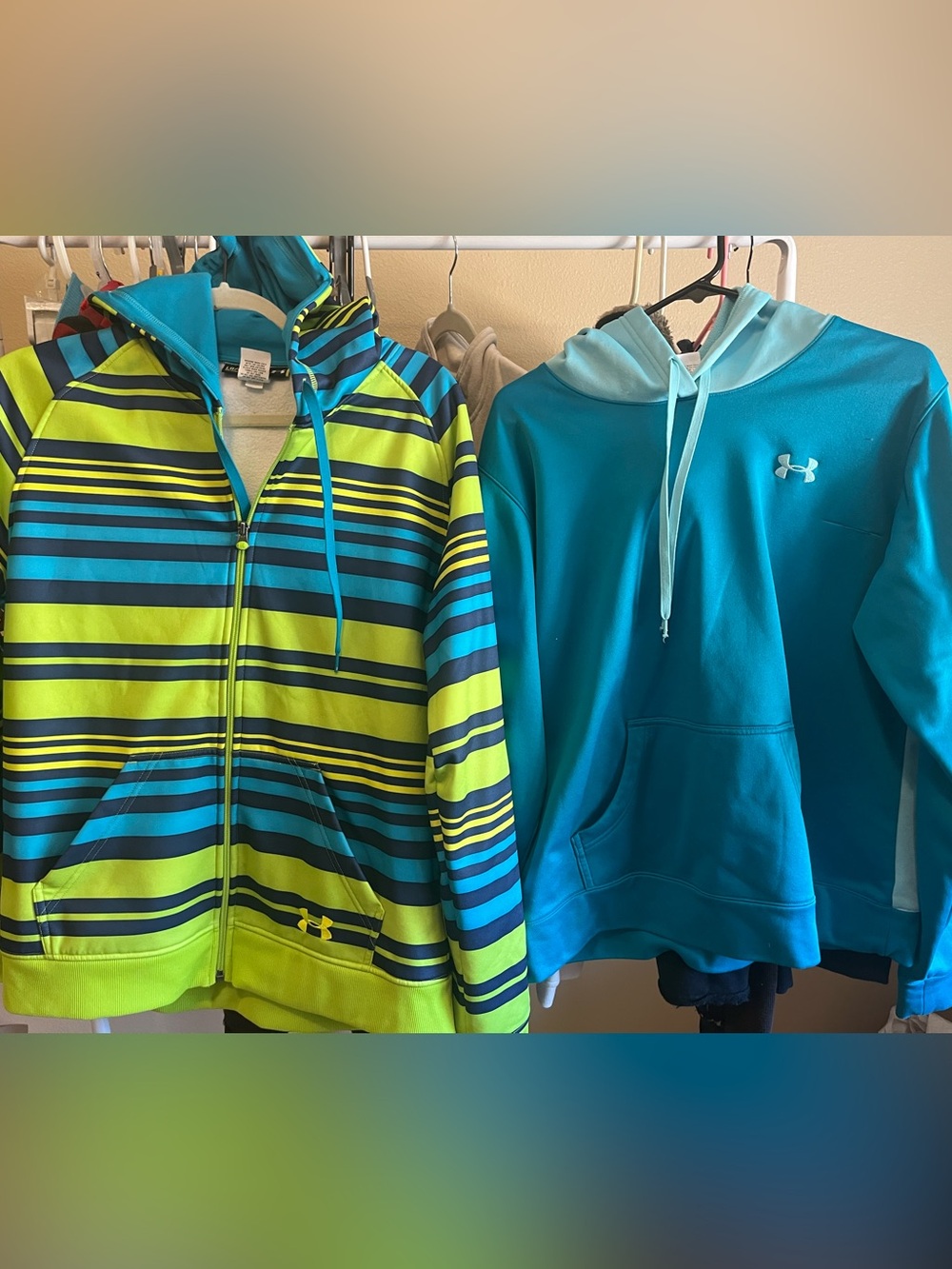 Under Armour Teal Hoodie and Striped Zip Jacket - Bundle 2
